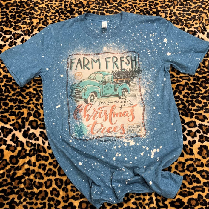 Farm Fresh Christmas Trees Western Graphic Tee l Rodeo  Graphic Tee